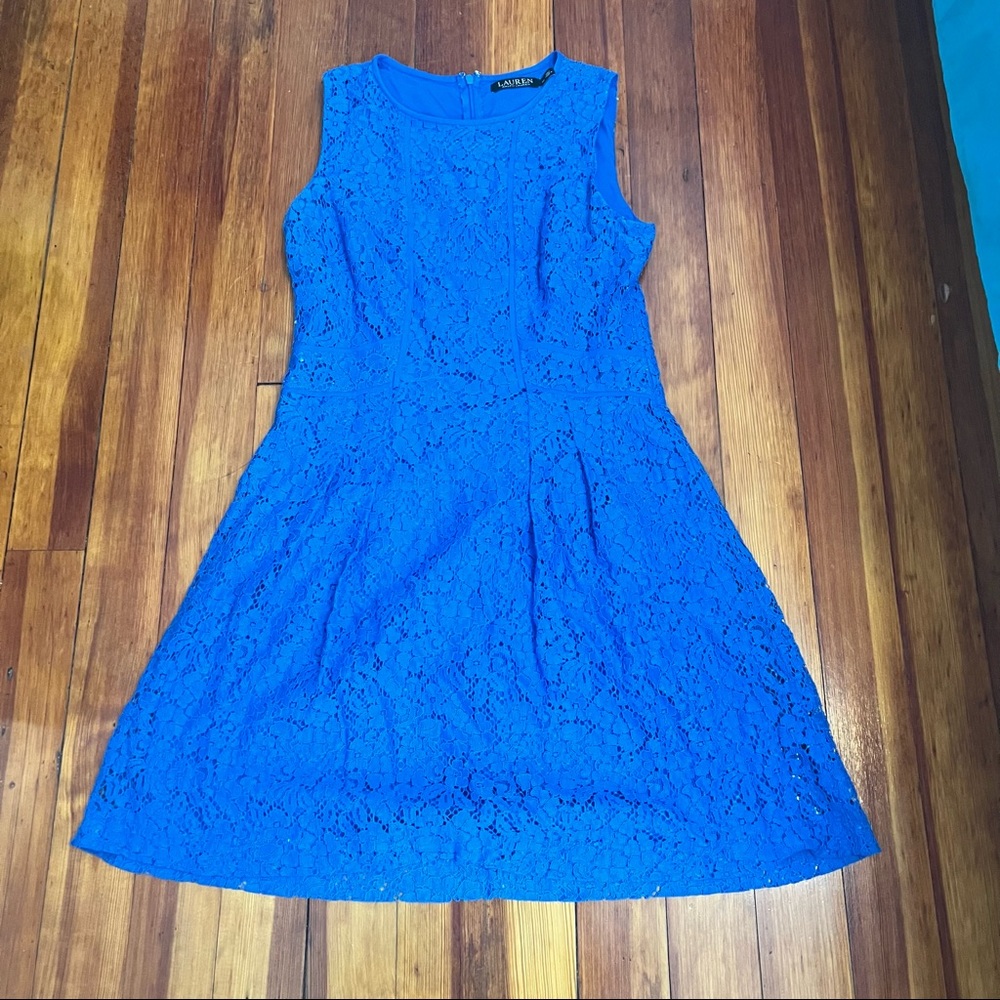 Lauren Ralph Lauren blue dress. Size 10